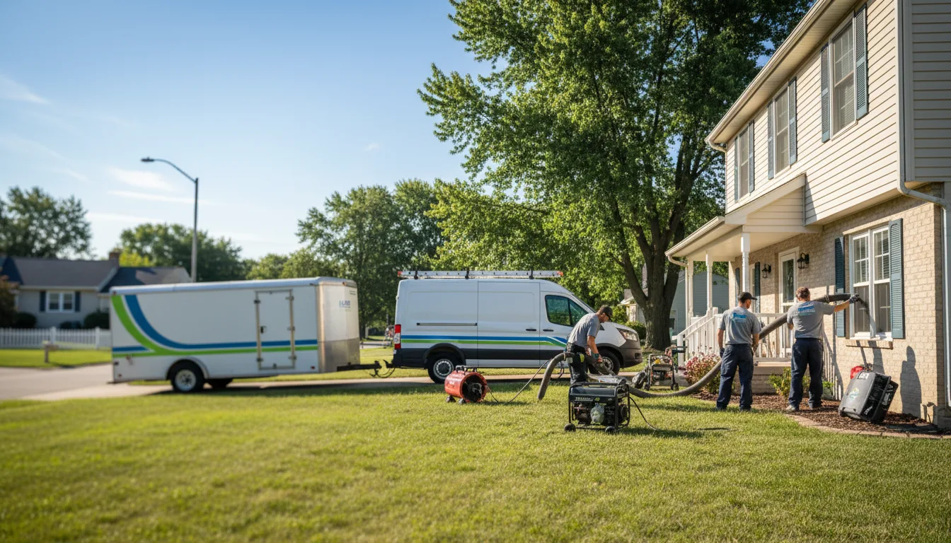 Flooded Basement Restoration And Cleanup With Repair in Bridgeport, IL near me